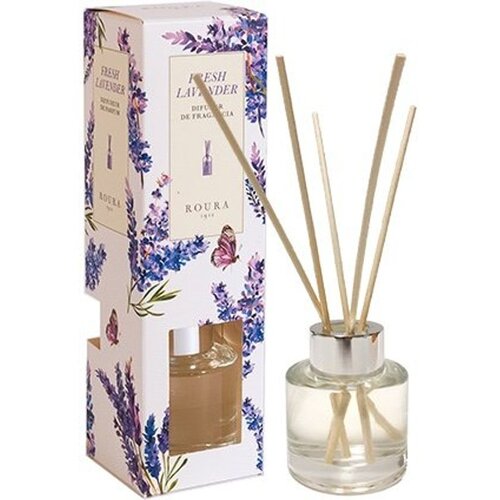 Roura 1912 Osvježivač prostora s drvenim &amp;scaron;tapićima 50ml Lavanda ROU. Slike