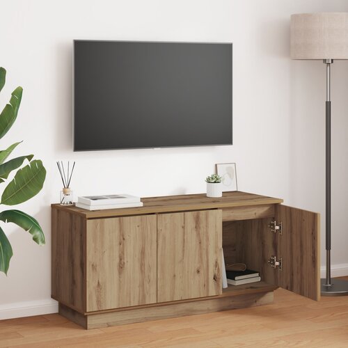 VidaXL TV Kabinet Ručno Izrađeni Hrast 100x38x49 cm Konstruirano Drvo Slike