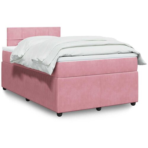 Box spring krevet s madracem ružičasti 120 x 200 cm baršunasti Cene