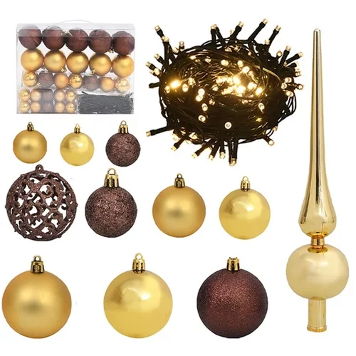  Komplet božičnih bučk s konico 150 LED lučk zlate in bronaste