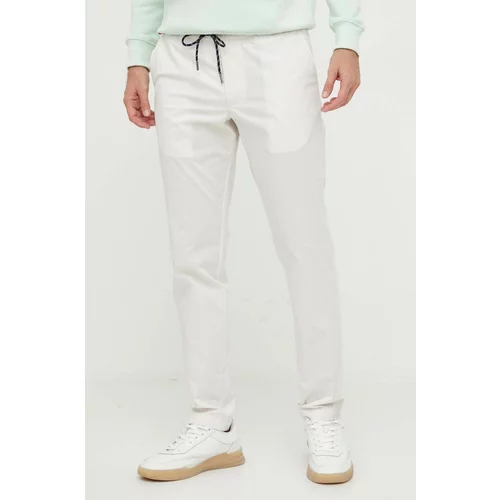 Tommy Hilfiger Bombažne hlače bela barva