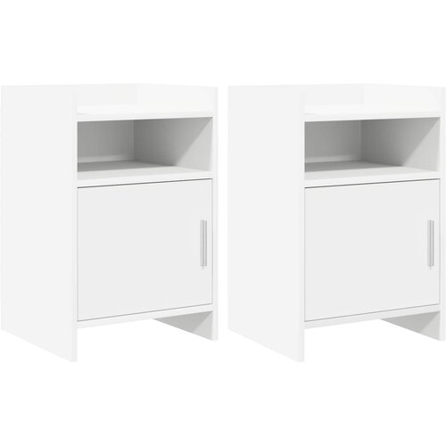 vidaXL Posteljne mize 2 pcs Bela 40 x 36 x 60 cm Inženirski les, (5000247352) Cene