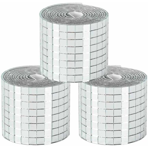  Mozaična ogledalo pločica 3 pcs Srebrno 100 x 4 cm Stakl Slike