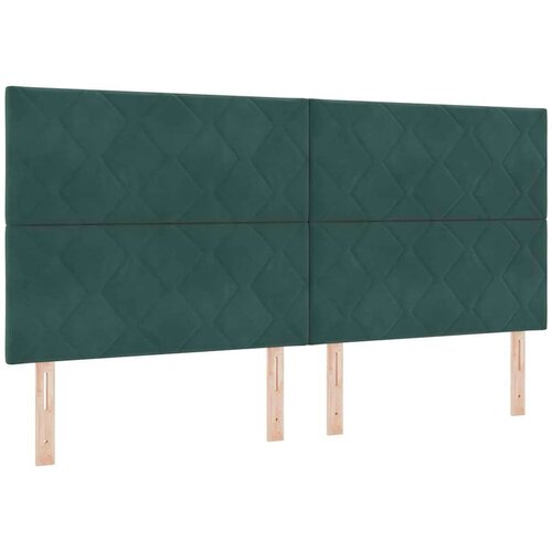 Box spring krevet Tamnozelena 200 x 200 cm Bar&amp;scaron;un Slike