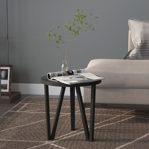 Furnova Čajna mizica črna &amp;Oslash;35 cm MDF, (21914554) Slike