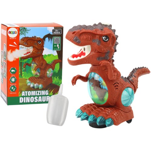 Dinosaur Dancing Obstacle Sensor Lights Sounds Brown Slike