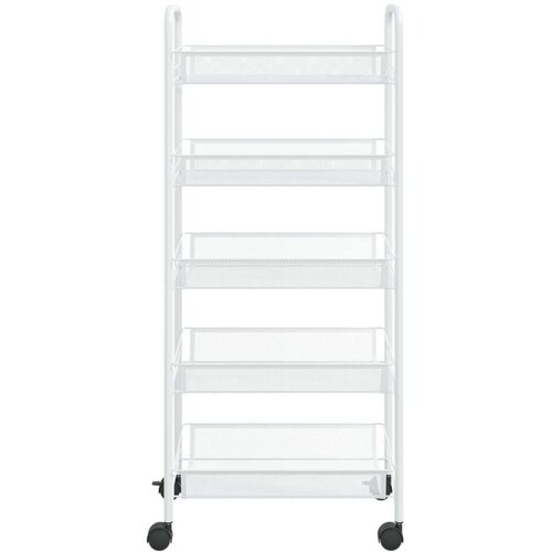 VidaXL Kuhinjska kolica s 5 razina bijela 46 x 26 x 105 cm željezna Slike