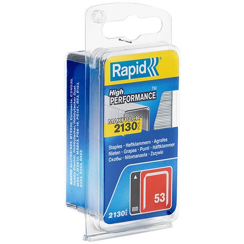 Rapid spajalice High Performance 53/6 (Dubina spojnice: 6 mm, Čelik, 2.130 Kom., Širina: 0,75 mm, Blister pakiranje) Cijene