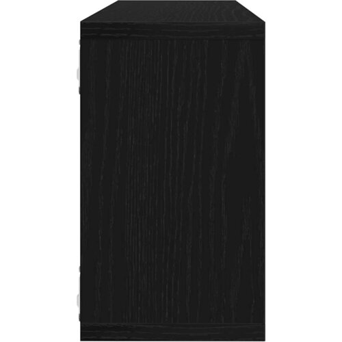 Police na zidu s policom Zidne 2 pcs Crni hrast 80 x 15 x 26 cm Slike