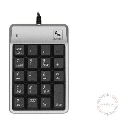 A4Tech TK-5 USB Numeric Black/Silver tastatura Slike
