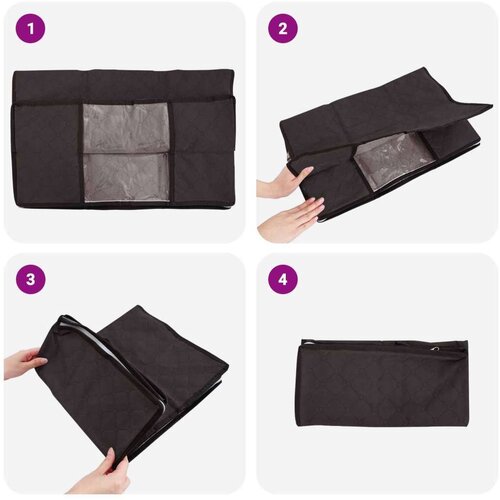 Kutija za pohranu s prozirnim bočnim oknom 2 pcs Antracit - Antracit 2 70 x 40 x 18 cm Slike