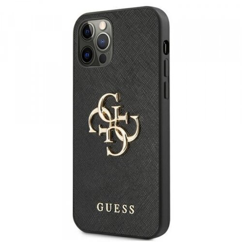 Guess GUHCN61SA4GGBK silikonski ovitek za iPhone 11 - črn z logom Slike