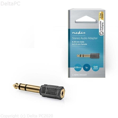 Nedis GOLD Audio Adapter - 6.35mm M – 3.5mm z - Pozlaceni konektor - ABS Cijene