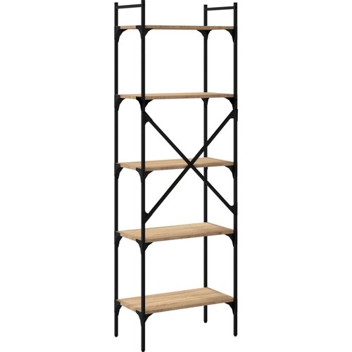  Regal za knjige 5 razina boja hrasta 56 x 31,5 x 174 cm drveni Slike