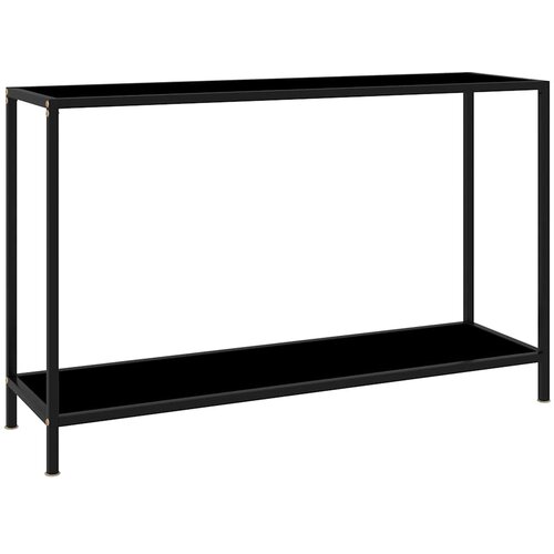 Konzolni stol crni 120 x 35 x 75 cm od kaljenog stakla Cene