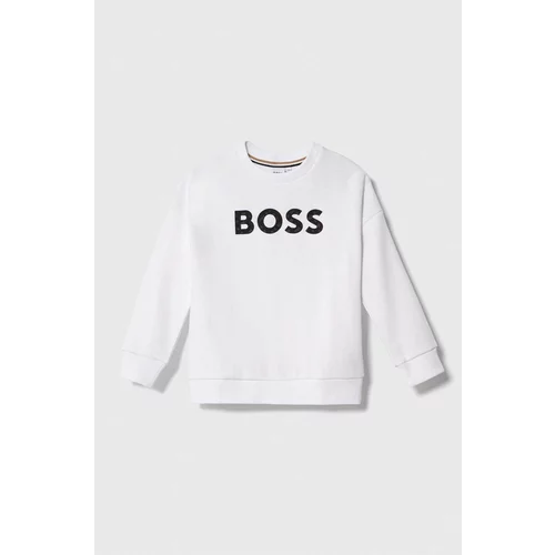 Boss Otroški pulover bela barva