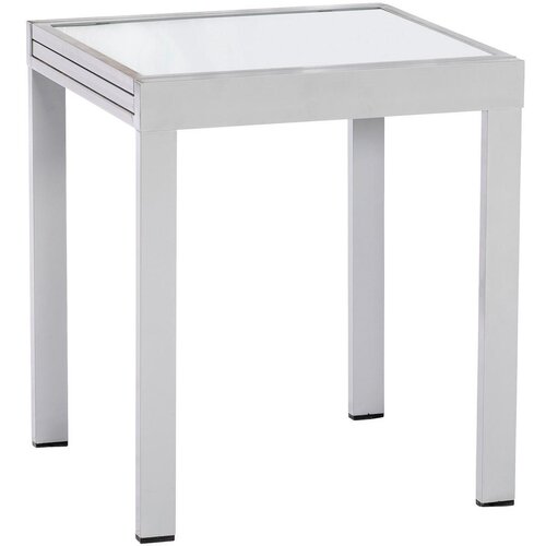 Gardenson Raztegljiva Vrtna Miza Ambia, Steklo, Aluminij, 64-130x65 Cene