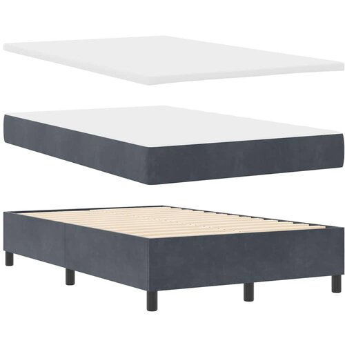  LED Box Spring Krevet Tamno siva 120 x 200 cm Bar&amp;scaron;un Slike