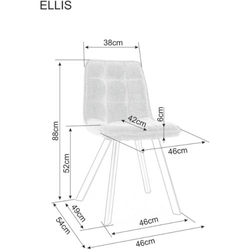Molarem Home stolica ELLIS - Tkanina Slike