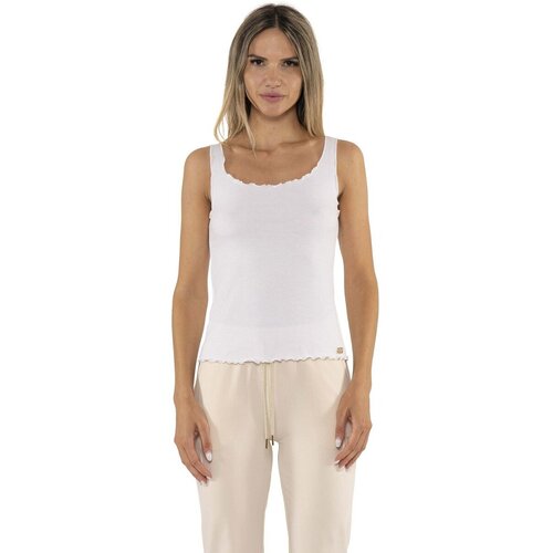 Leone 1947 Majice brez rokavov Woman Tank Rib Chic Bela Cene