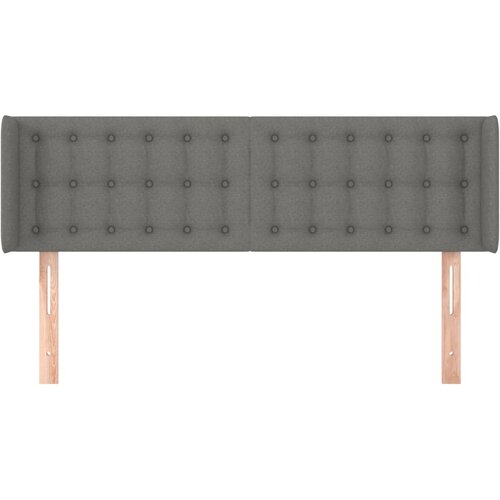  Uzglavlje s u&amp;scaron;ima tamnosivo 147x16x78/88 cm od tkanine Slike
