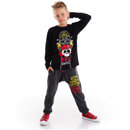 Mushi Black Skateboard Boy Pants Suit Slike