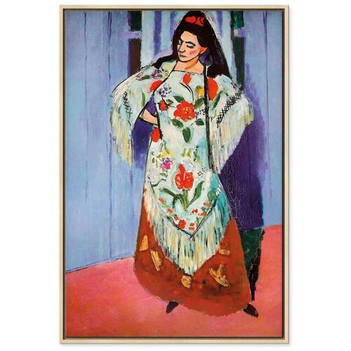  Slika - Henri Matisse &amp;ndash; Madame Matisse with Manila Shawl 40x60 U prirodnom drvenom okviru Slike