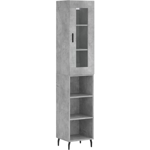 Maison Chic Visoka omara - Komoda - Predalnik betonsko siva 34,5x34x180 cm inženirski les, (21720407) Cene
