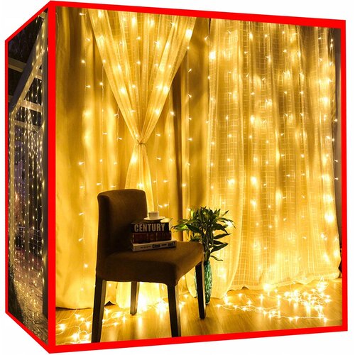 Malatec Novoletne lučke svetlobna zavesa 300 LED toplo bela 8 funkcij 300x300cm, (20815357) Cene