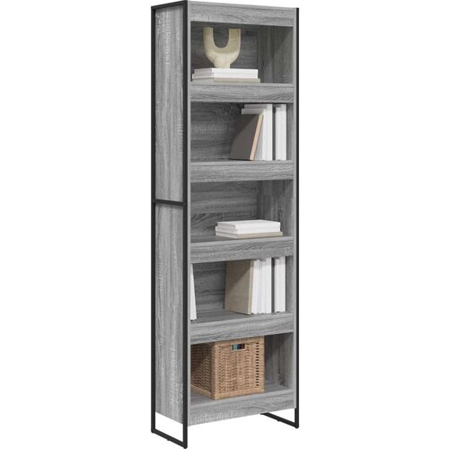 VidaXL Ormarić za knjige 2 pcs Siva Sonoma 80 x 30 x 155 cm Slike