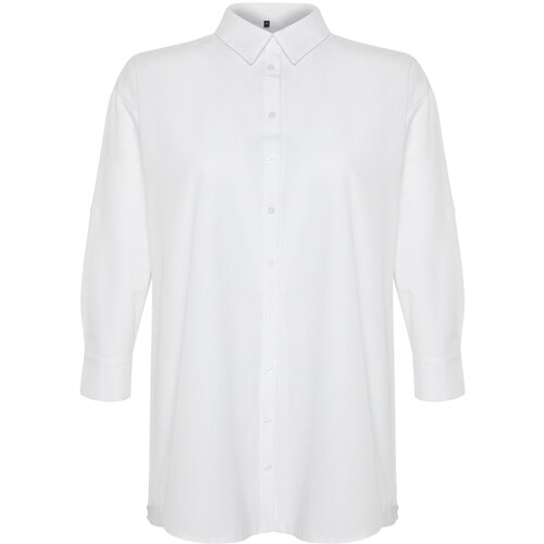 Trendyol Curve White Woven Shirt Slike