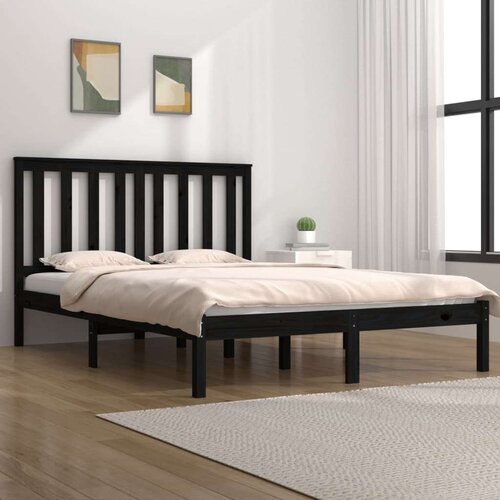  Za krevet od masivne borovine crni 140 x 190 cm Slike