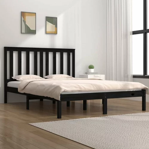  za krevet od masivne borovine crni 140 x 190 cm