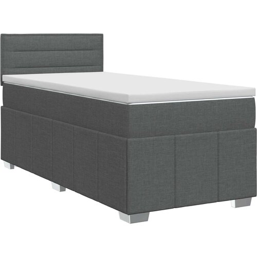  Boxspring krevet s madracem Tamnosiva 90 x 190 cm Tkanina Slike