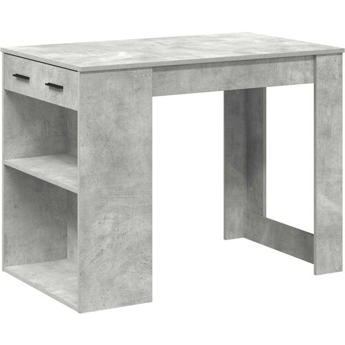 Maison Chic Pisalna miza - pisarniška miza - Računalniška miza s predalom in polico betonsko siva 102x62x77,5 cm, (21785606) Cene