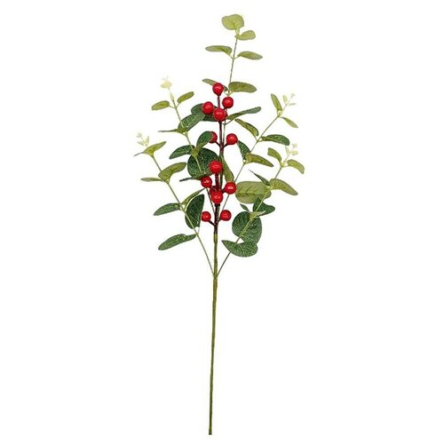  Okrasna vejica evkaliptusa z jagodičevjem (Zelena, Rdeča, Plastika, 55 cm) Cene