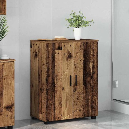  Kupaonski ormar s pohranom s vratima Staro drvo 60 x 35 x 80 cm Cene