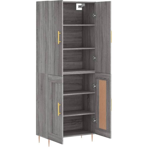  Visoka komoda siva sonome 69,5x34x180 cm od konstruiranog drva Slike