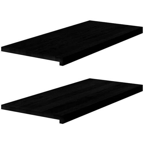 VidaXL Okenske police 2 kosa temno rjava 90x40x2 cm trdna hrastovina, (22124505) Slike