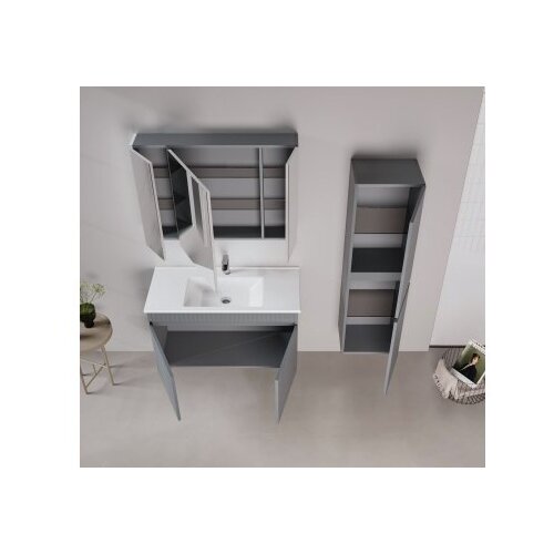 Hanah home Kupatilski ormarić sa umivaonikom i ogledalom (2 komada) Tivoli 100 696 Cene