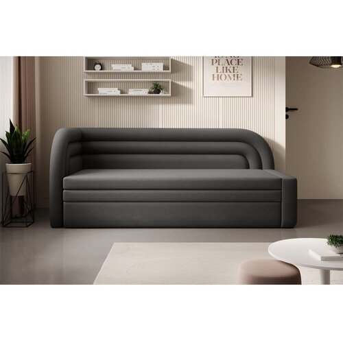 ELTAP Siva bar&amp;scaron;unasti sklopiva/s prostorom za odlaganje sofa s lijevim kutom 223 cm Fabillo &amp;ndash; Slike