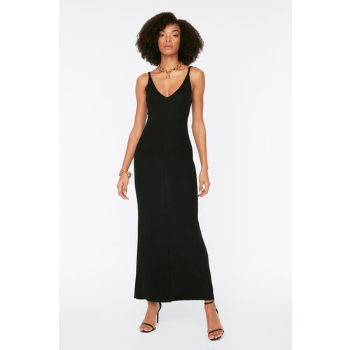 Trendyol Black Back Detailed Knitwear Dress Slike
