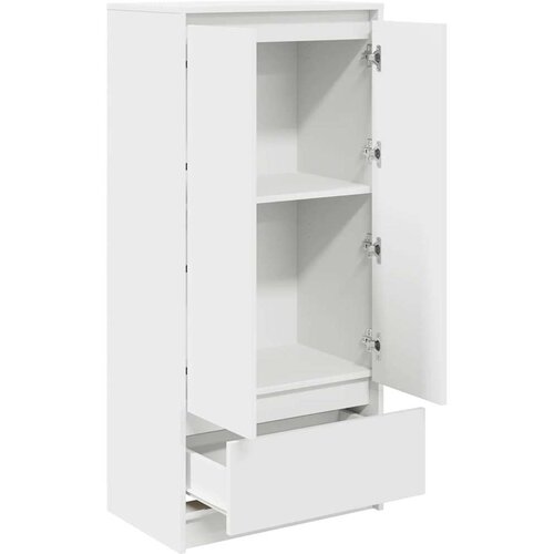 VidaXL Omarica z predalom bela 55,5x34x119,5 cm inženirski les Slike