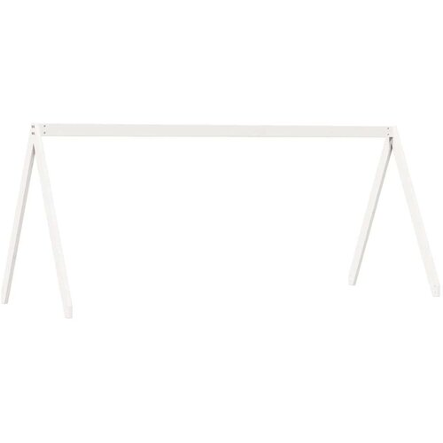 VidaXL krov za dječji krevet bijeli 209x95,5x88 cm masivna borovina Slike