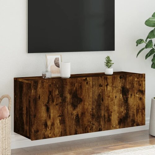vidaXL Zidni TV ormarić boja dimljenog hrasta 100x30x41 cm Cijene