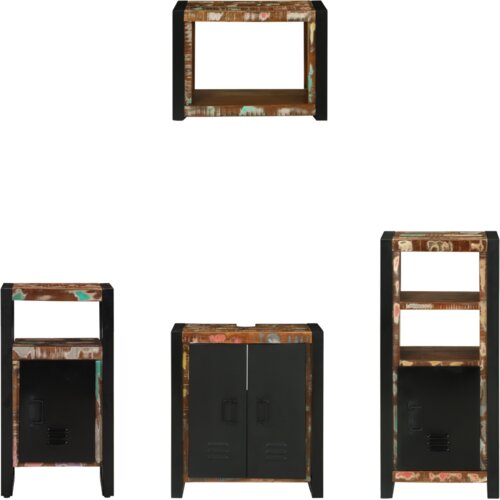 VidaXL Set namje&amp;scaron;taja za kupaonicu 4 pcs Čvrsto reciklirano drvo Slike
