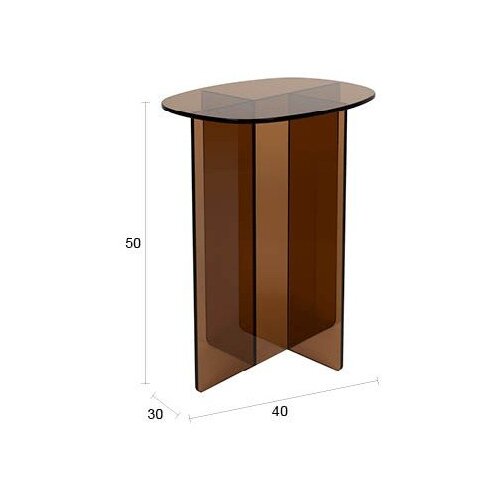 Zuiver Steklena stranska mizica 30x40 cm Linea &amp;ndash; Slike