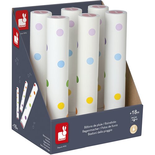Janod Set kišnih štapova za decu Confetti, Beli, 6 komada Cene