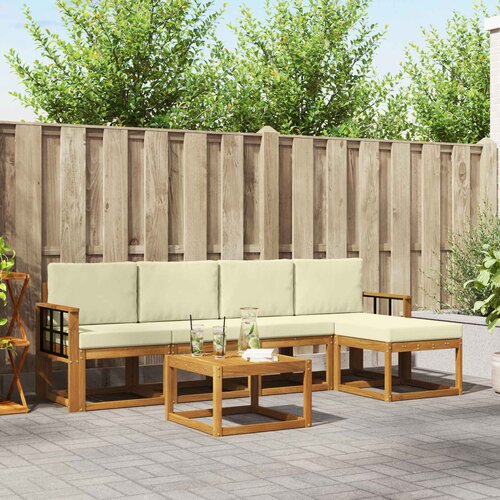  Set vanjskih sofa 6 kom. Prirodna i krem Cene