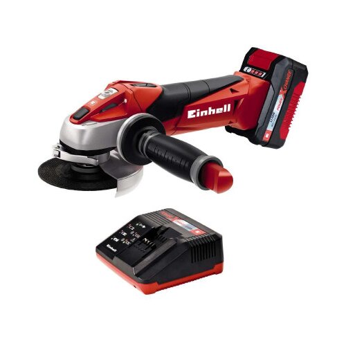 Einhell Akumulatorska ugaona brusilica TE-AG 18/115 Li + Power-X-Change 18V 4.0Ah + Set brusno-reznih ploča sa čepićima za u&scaron;i Cene